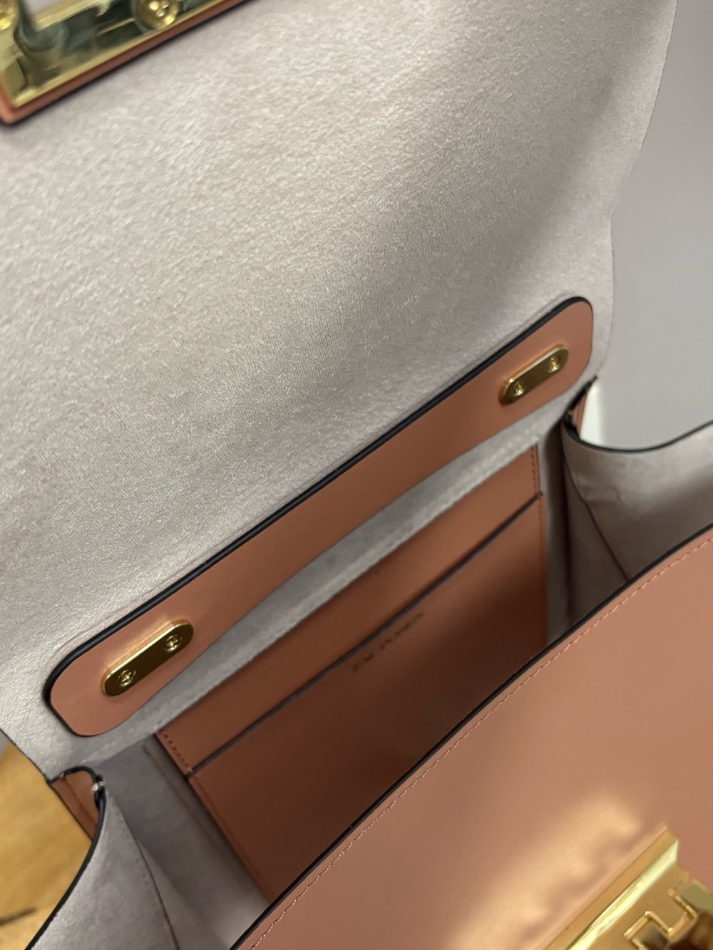 Zac Posen Dusty Rose Top-Handle Satchel with Gold Hardware - Picture 3 of 4